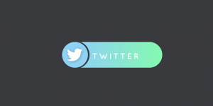 twitter logo on grey background